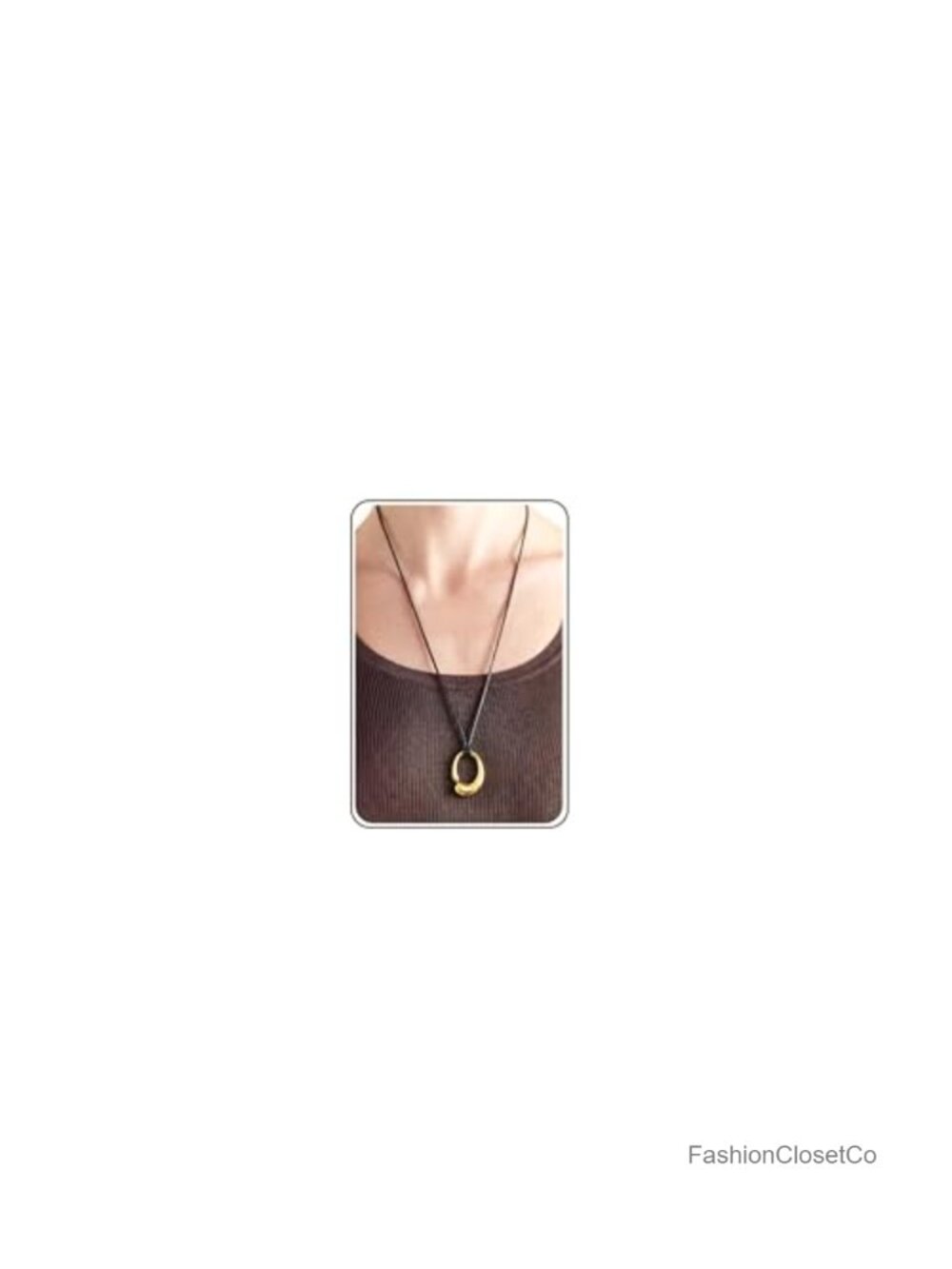 Chunky Gold Plated Statement Pendant Necklace for Women Boho Long Cord Jewelry